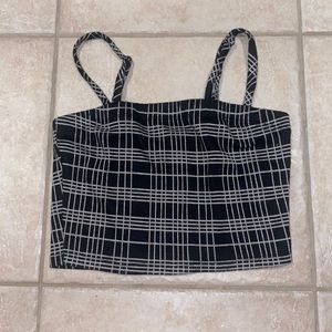 Black and white crop top